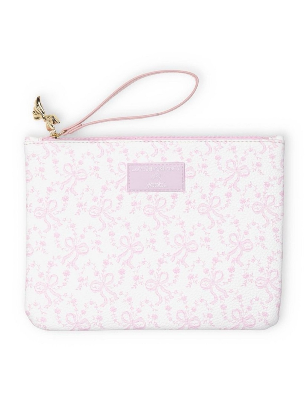 LoveShackFancy × Target - Yoobi Coquette Bow Flat Zip Pencil Case with Strap